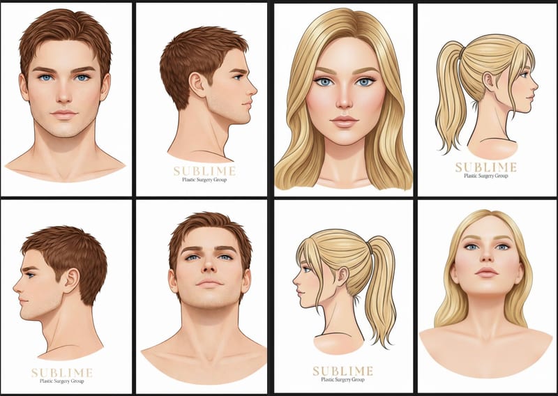 Ejemplo de ángulos para valoración facial